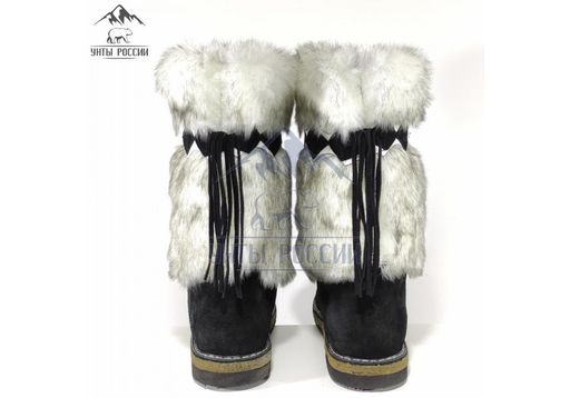сапоги унты Песец, натуральная замша, натуральная овчина, войлочная подошва - Мирунт фото 6