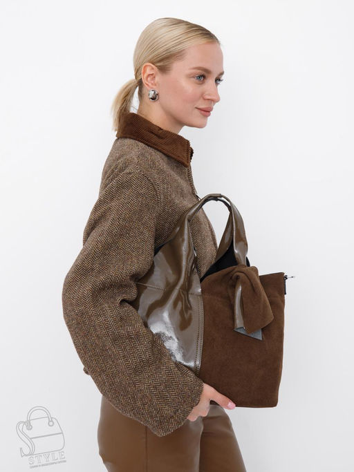 Сумка женская кожаная 98184-3MSS army green Velina Fabbiano-Safenta в Новосибирске