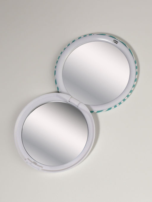 Цена за 3 шт. Зеркало складное «Геометрия», d=7.5 см, бирюзовое