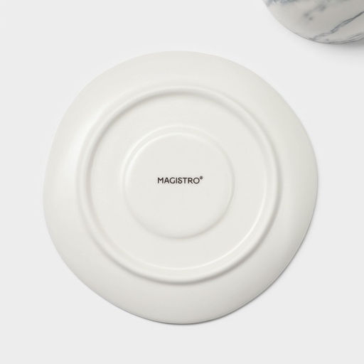 Набор чайный фарфоровый Magistro Real Marble, 4 предмета: 2 чашки 150 мл, 2 блюдца d=12,5 см  фото 9