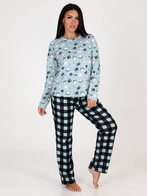 3039 Домашний костюм брюки дл.рук (Зеленый) - А-дина фото 2