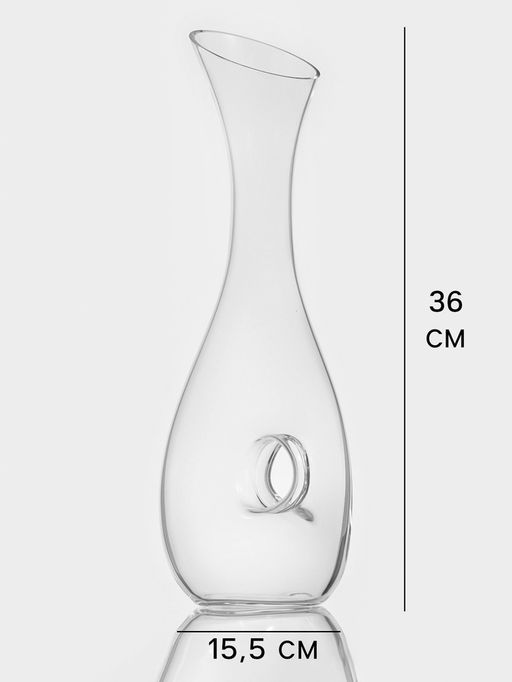 Декантер Magistro «Рислинг», 1.1 л, 15.5×10×36 см, стекло, прозрачный