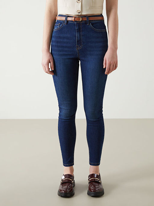 Beli Kemerli J?piter S?per Skinny Fit Kad?n Jean Pantolon