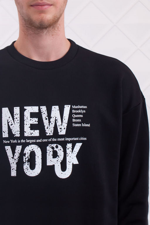 Арт. 6572 Толстовка мужская 46-54 (5 шт) Цвет:черный