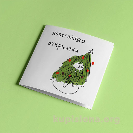 Открытка Новогодяя открытка - Купи слона фото 3