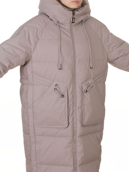 6615 BEIGE Пальто зимнее женское (200 гр. холлофайбер)