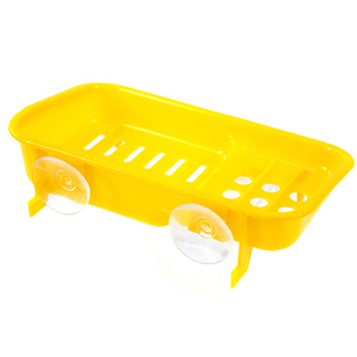 Мыльница пластмассовая Объемная 20х11,8см, прямоугольная, на присоске, цвета микс (Китай) - Домашняя Мода фото 2