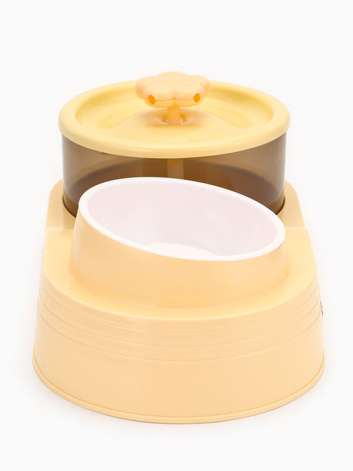 Фонтан для животных с миской, 34×17.5×11.5 см, бежевый