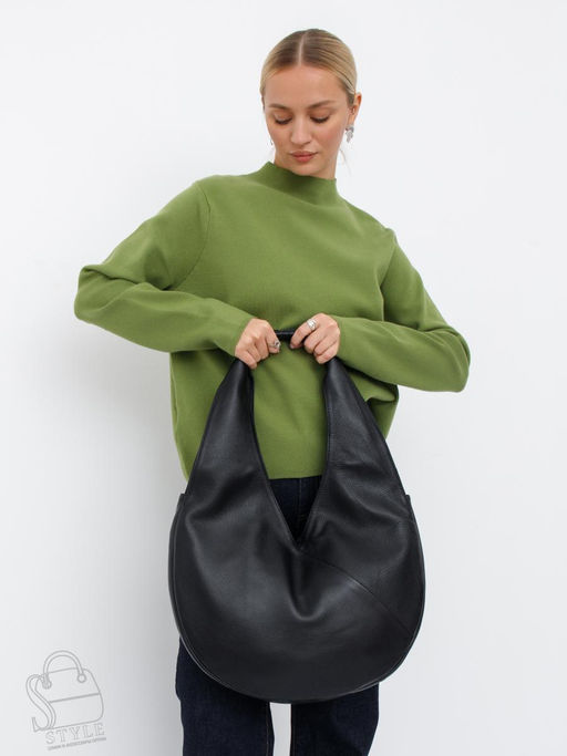 Сумка женская кожаная 1101-1MP black Polina&Eiterou