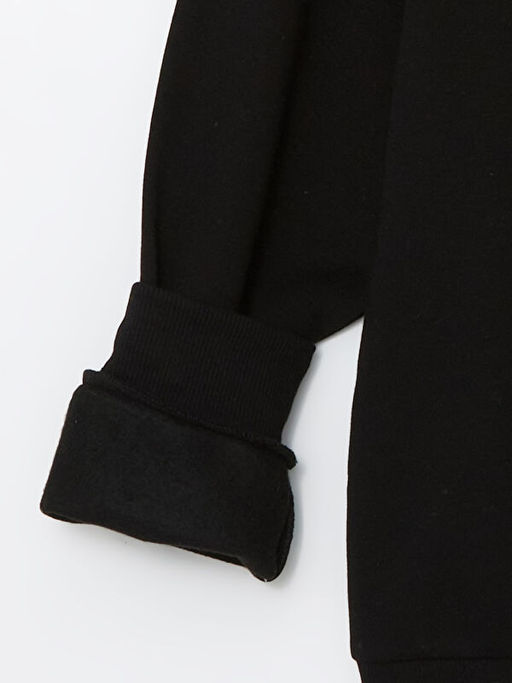 Bisiklet Yaka K?z ?ocuk Kal?n Sweatshirt