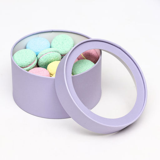 Набор 2 в 1 круглых коробок Бледно-фиолетовый с окном, 21 х 11 - 18 х 10 см - Simaland фото 8