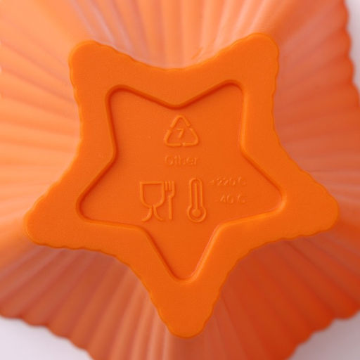 Формы для выпечки кексов Доляна «Риб.Звезда», силикон, 7×7×3.5 см, набор 6 шт., оранжевые