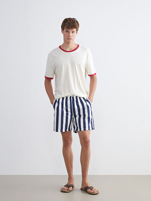 K?sa Boy ?izgili Erkek Deniz ?ortu