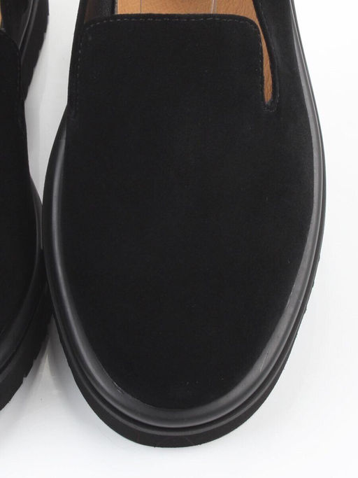 06-DLG05-3 BLACK Туфли женские (натуральная замша)