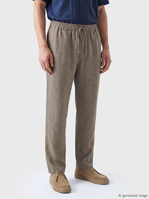 Брюки Regular Fit из льна мужские