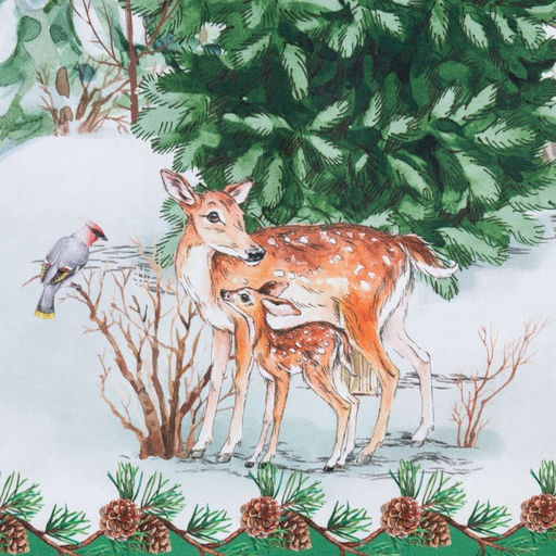 Скатерть новогодняя Этель Новогодний лес 148х110 см, 100% хл, саржа 190 гр/м2 с ГМВО  фото 3