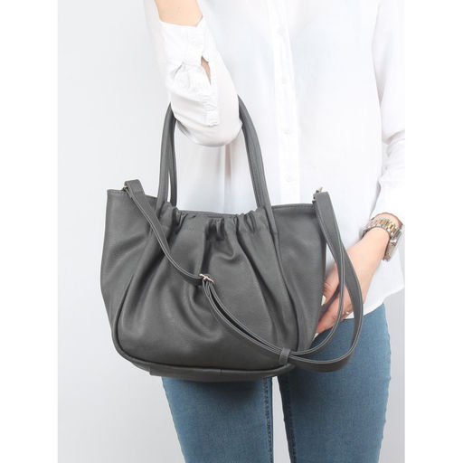 Сумка женская искусственная кожа ADEL-285, 3отд.2внут.карм. плечевой ремень, серый тем 258558 - Adelia фото 5