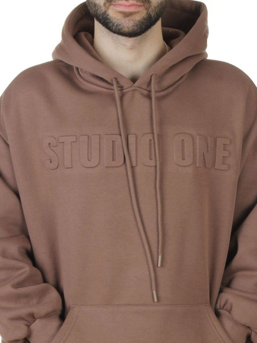 2811 BROWN Худи унисекс мужское (95% хлопок, 5% спандекс)