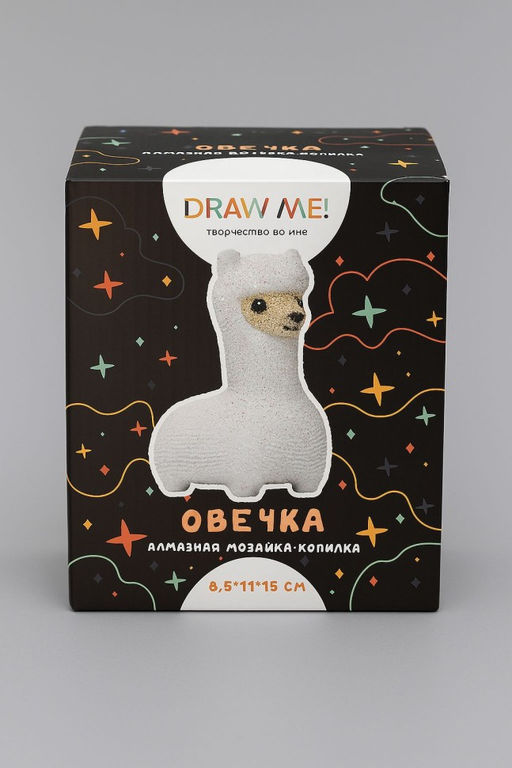 Алмазная мозаика на копилке (нижняя загрузка) Draw Me! Cute sheep, (8.5*11*15 см)