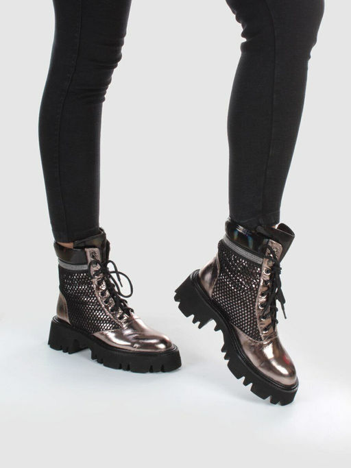 01-C1101-2 GOLD Ботинки женские (натуральная кожа, байка) - Фабричный китай фото 4