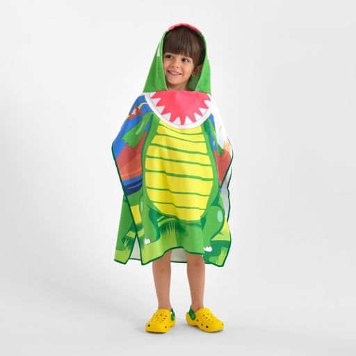 Полотенце-пончо детский LoveLife «Дино» 60×120 см, микрофибра, 225 г/м²