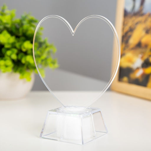 Ночник 3D-светильник с маркером доска для заметок, «Сердечко» LED, 3×AG10, 10×10×13 см