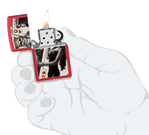 Зажигалка ZIPPO Король скелетов и королева красоты | Skull King Queen Beauty 48624