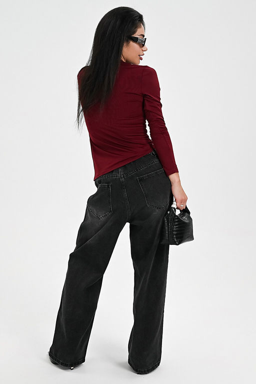 Лонгслив с драпировкой