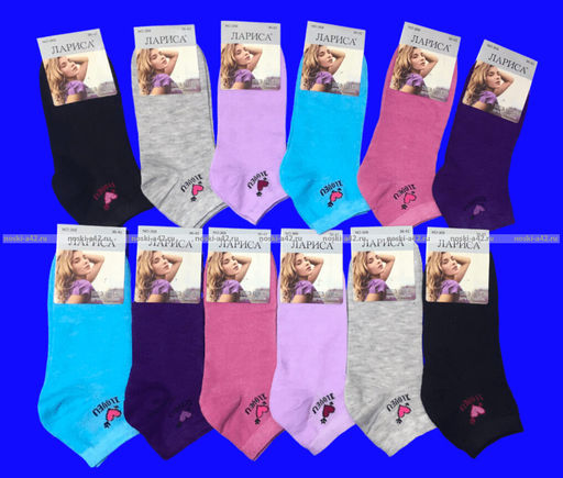 Цена за 12 пар. Следки женские "Сердце"