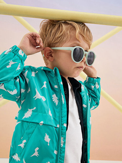 Kap??onlu Uzun Kollu Bask?l? Erkek Bebek Ya?murluk - Waikiki фото 2