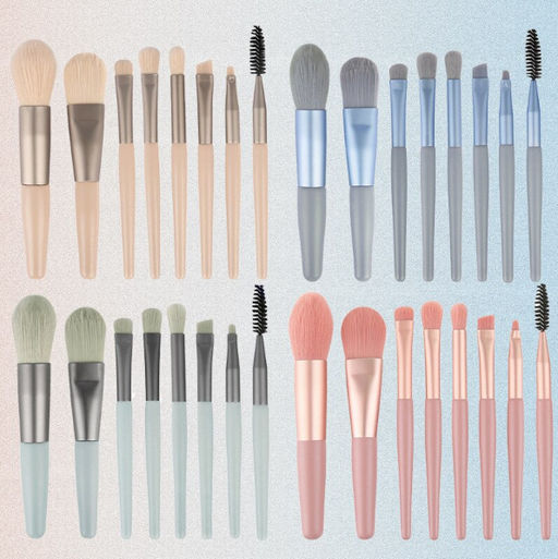 Набор кисточек для макияжа 8 шт. с чехлом - Buro фото 3