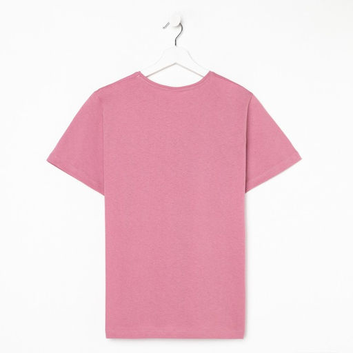 Футболка мужская, цвет розовый, размер 46