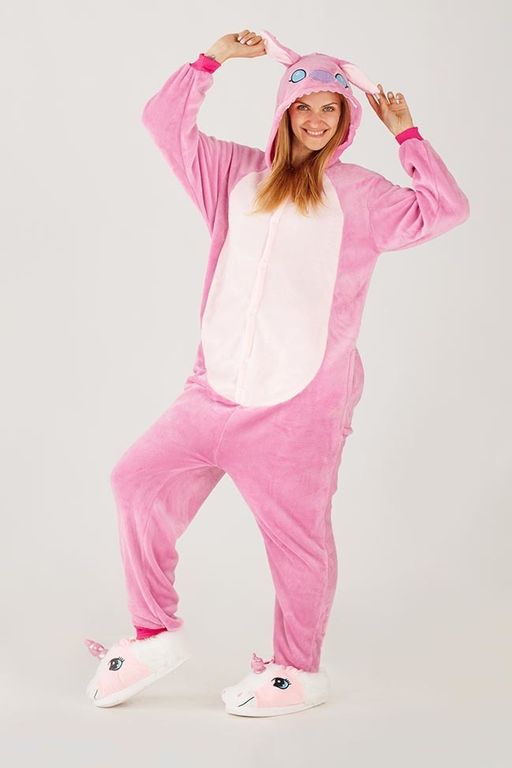Пижама кигуруми Стич розовый