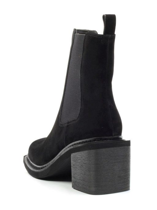 04-E21W-1B BLACK Ботинки зимние женские (натуральная замша, натуральный мех) - Фабричный китай фото 8