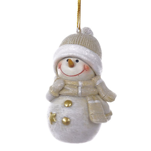 Фигурка декоративная подвесная "Снеговик", L5 W4,5 H8,5 см, 2в.