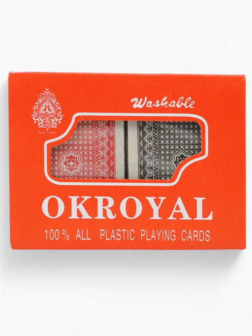 Цена за 2 шт. Карты игральные пластиковые «Покер», набор 2 колоды по 54 шт., 5.5×8.5 см