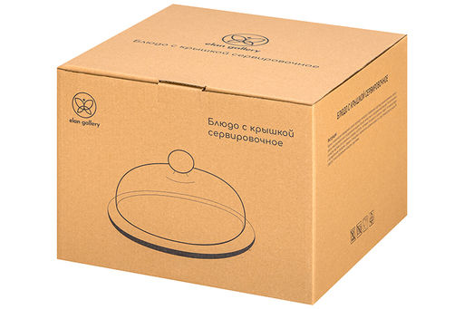 Блюдо сервировочное 29,2*29,2*19,5 см + стеклянная крышка - Elan gallery фото 11