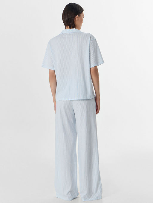Комплект женский домашний голубой в полоску - Mark formelle фото 2