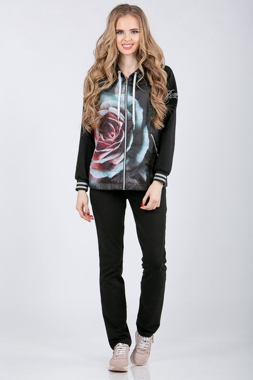 Толстовка из футера  комбинированного с плащевкой - А+б коллекция фото 2