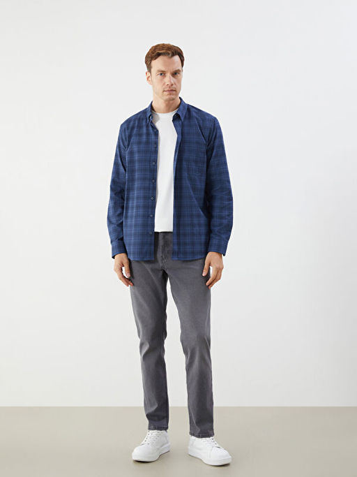 Regular Fit Uzun Kollu Ekose Erkek G?mlek