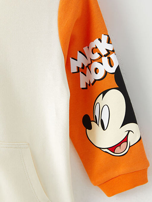 Kap??onlu Uzun Kollu Disney Bask?l? Erkek Bebek Sweatshirt - Waikiki фото 3