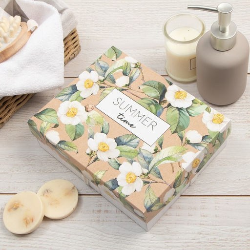 Набор махровых полотенец Этель Summer time 30х30 см -5шт, 100% хлопок 340 гр/м2  фото 4