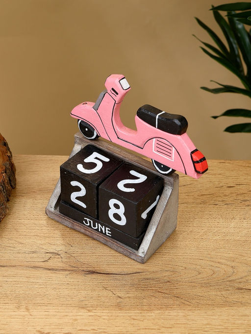 Календарь настольный Мопед дерево 11х5х14 см, розовый - Simaland фото 4