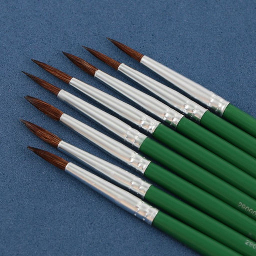 Цена за 10 шт. Кисть из волоса пони круглая № 2, ARTLAVKA (Короткая ручка)  фото 4