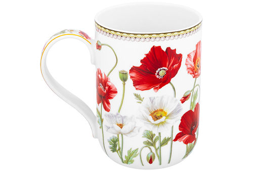 Кружка 400 мл 11,5*7,5*10,5 cм Маки NEW BONE CHINA - Elan gallery фото 6