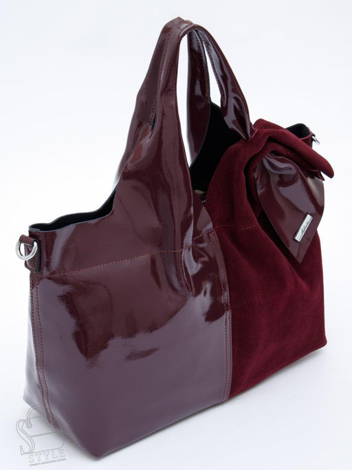 Сумка женская кожаная 98184-3MSS wine red Velina Fabbiano-Safenta в Новосибирске