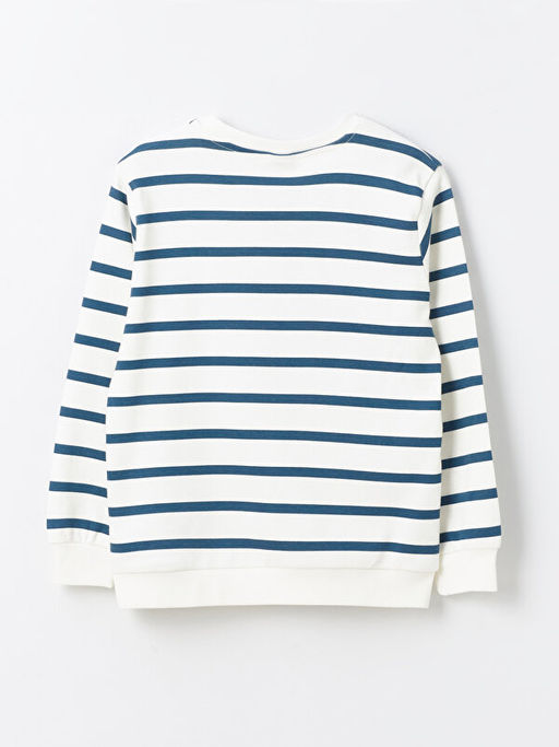 Bisiklet Yaka ?izgili Uzun Kollu Erkek ?ocuk Ti??rt - Waikiki фото 2