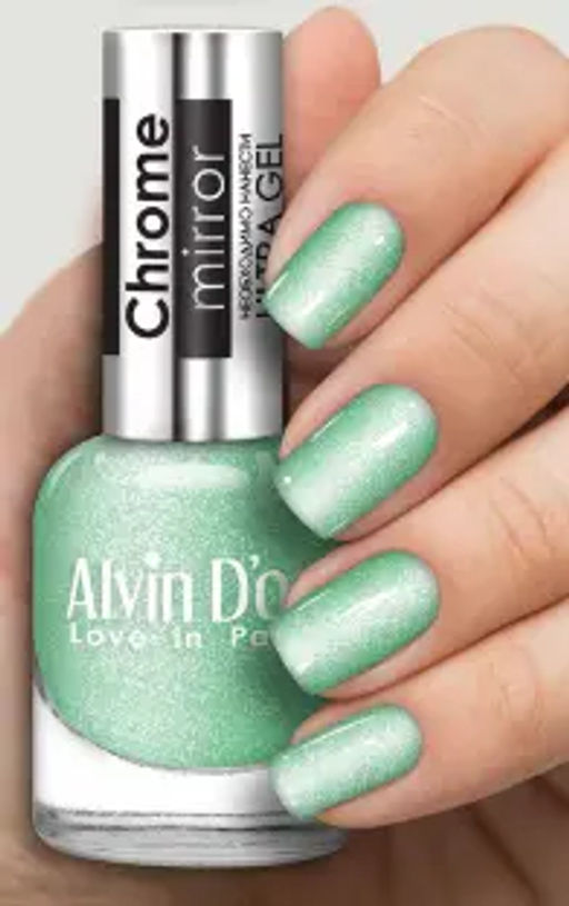 Alvin Dor (ADN-63) Лак д/н Chrome mirror тон 6315 бледный салатовый (12)