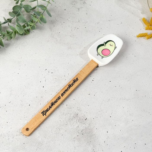 Силиконовая лопатка Авокадо на формовой подложке, 17.4 х 41 см - Дорого внимание фото 2