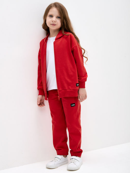 Красная толстовка для девочки - Kogankids фото 26